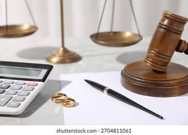 Law scales and legal books